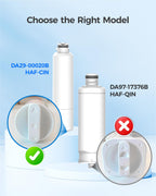 Waterdrop WD-F27 Replacement for Samsung® Refrigerator Water Filter HAF-CIN/EXP, DA29-00020B, HAF-CIN, RF28HMEDBSR, RF263BEAESR, RS25J500DSR, RF263TEAESG, HDX FMS-2, DA97-08006A-1, 3 Pack