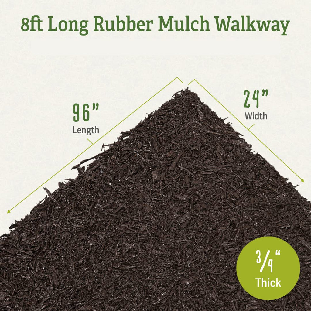 Gardener's Supply Company 100% Recycled Rubber Walkway- 8' x 2' (2 Pack)