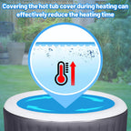 MADHOLLY Spa Hot Tub Cover for Heat Retention - 7FT Dia Round 16-Mil Heavy-Duty Bubble Solar Blanket for Preventing Water Evaporation, Easy to Cut and Clean