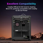 Creality Official K2 SE Ceramic Heating Block Hotend Kit, 300°C High Temperature Resistant and 600mm/s High-Speed Printing Hotend kit, Unicorn Quick Swap Nozzle Kit for Creality K2 SE 3D Printers