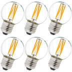 LiteHistory Dimmable E26 Edison Bulb G16.5 Light Bulb 6W Equal 60 watt Light Bulb AC120V Warm 2700K E26 led Bulb for Pendant,Chandeliers,Vanity,Wall sconces Edison Light Bulbs 60 Watt 600lm 6Pack
