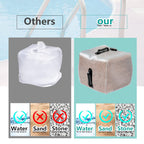 2 Pack Heavy Duty Pool Weight Plastic Sand Bags,Universal Pool Steps Weights for Above Ground Pools,Fillable Ladder Weight Anchor Bag Container for Swimming Entry Systems