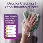 Inspire Exam Medical Clear Vinyl Disposable Gloves - Latex Free for Cleaning, Food Prep (Large)