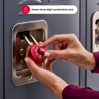 Master Lock 1530T Locker Lock Combination Padlock, 2 Count (Pack of 1), Colors May Vary, Red
