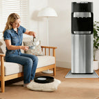 Water Dispenser Mat for Floor with Lip, 24'' x 16'', Grey