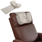 MABOZOO Neck Pillows for Recliners with Pocket,Headrest Cushion for Neck Pain Relief and Cervical Support,Recliner Head Pillow for Side Sleeping at Home, Office or Traveling (Coffee)