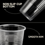 YEEHAW 9 oz Plastic Cups, 500 Pack - Clear Disposable Drinking Water Cups for Cold Beverages, Clear Plastic Cups for Drinking, Ideal for Party