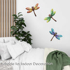 BVLFOOK Metal Dragonfly Wall Art, Metal Indoor Outdoor Fence Wall Decor