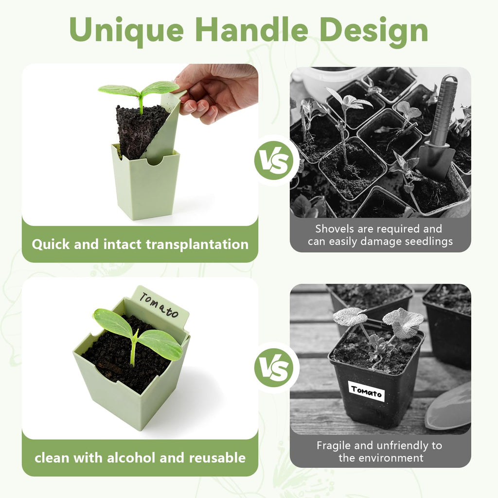 GREENBAZZAR Seed Starter Tray with Lift-Out Handles for Easy Transplanting