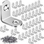 DOUDOULE 40PCS L Bracket Corner Brace Set, Stainless Steel Corner Bracket