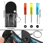 Jutom 24 Pcs Mini Screwdriver Set Mini Tape Measure Keychains Bulk Mini Tool Set Adult Tool Party Prize for Men Father's Gifts