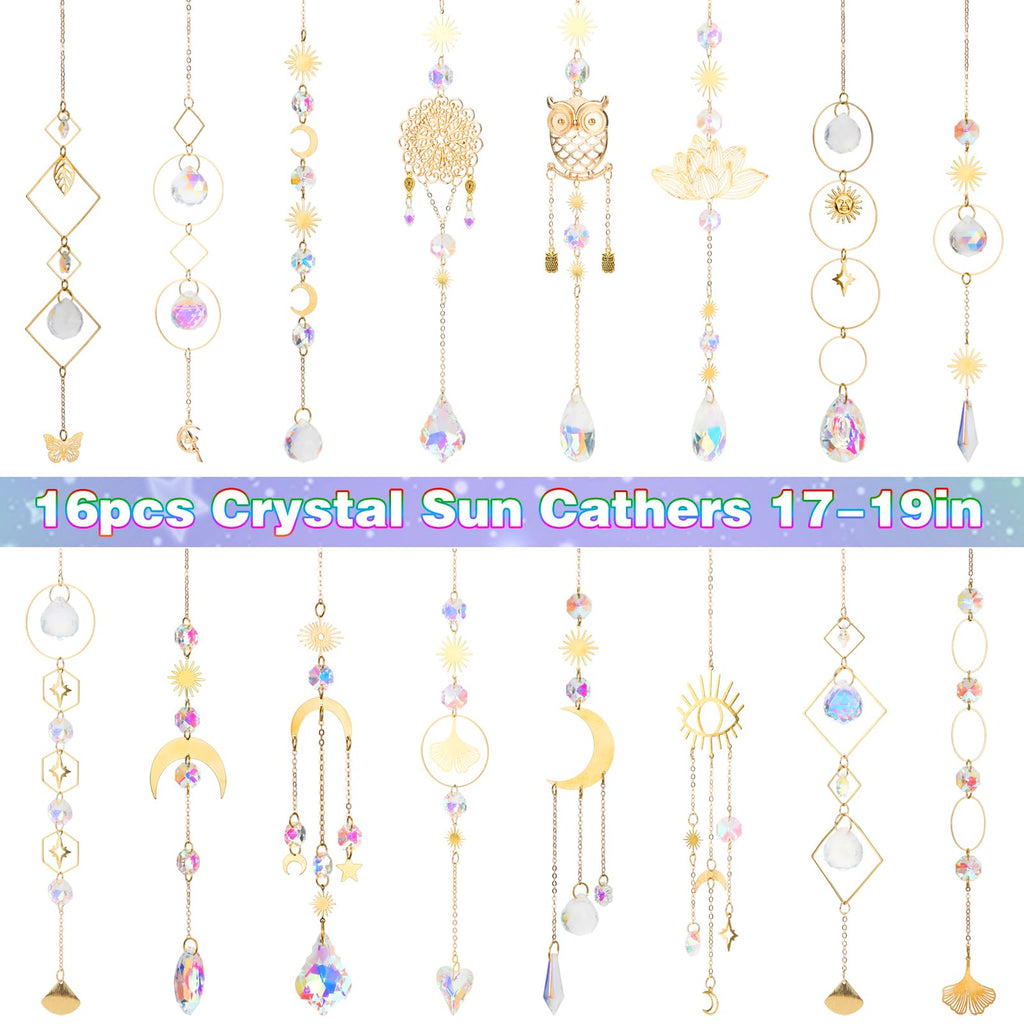 16pcs Crystal Suncatcher, Colorful Suncatchers Sun Catchers Indoor Window