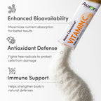 Vida Lifescience Aurora Nutrascience Nano-Pack Liposomal Vitamin C Powder Drink Mix, Immune Support, High Strength 3,000 mg Per Serving, 30 Single Serve Packets, Orange