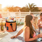 Tessco for you 3 Pcs 5 Gallon Collapsible Bucket with Handle,Orange