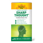 Country Life Sharp Thought - Memory & Cognitive Support Supplement – Sharp-PS Gold Phosphatidylserine + DHA – Promotes Mental Clarity & Faster Recall – Gluten-Free, 60 Capsules