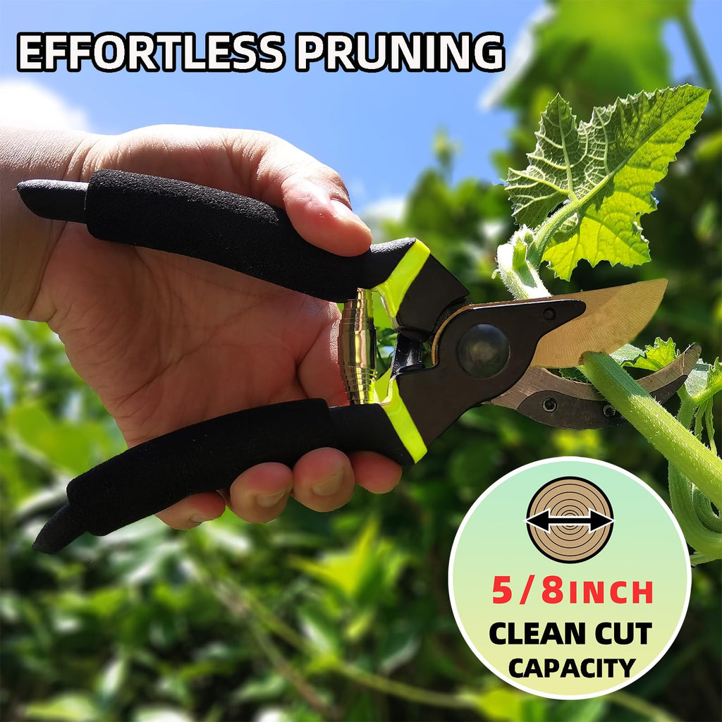 YRTSH Loppers Hedge Clippers Garden Shears, 3PCS Yard Tools Combo Set Tree, Shrub & Bush Care Kit for Lawn Garden, Branch Cutter with Compound Action Tree Trimmer & Trimming Borders