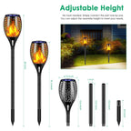 TomCare Solar Lights Outdoor 99 LED Higher & Larger Flickering Flame Solar Torch Lights 43" Waterproof Outdoor Lighting Solar Powered Pathway Walkway Lights for Outside Garden Patio Yard, 4Pack