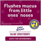 Little Remedies Sterile Baby Saline Nasal Spray and Drops, Safe for Newborns to Relieve Stuffy and Dry Noses, 1 Fl Oz