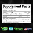 Vitabod Melatonin 60 mg with Vitamin B6 – 120 Fast Dissolve Tablets Extra-Strength Sleep Support – Drug-Free – Natural Citrus Flavor – Vegetarian, Non-GMO, Gluten-Free