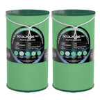 POOLPURE FC-2402 Eco Hot Tub Spa Filter, PLA Biodegradable Material, Replacement for Watkins 303279, PFF42TC-P4, 5CH-37, 78460, FC-2402, Free Flow and Lifesmart Hot Tub Filter, 2 Pack
