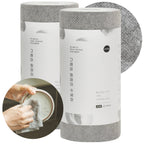 DEARCUS Gray One Day Scrubber - No Odor Dishcloths for Washing Utensils, Cookware, & Cooktop – Multipurpose Lint Free Cleaning Cloths for Kitchen Made of PP - for One Day Use, 2 Pack 120 Sheets