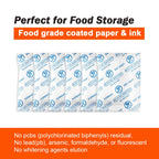 1 Gram 100 Packets Fonday Food Grade Silica Gel Desiccant Packs