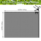 Fruit Tree Netting Covers with Zipper to Protect from Squirrels and Birds Large Netting for Fruit Trees Net Protection, Black, 71" x 75", 1 Pack