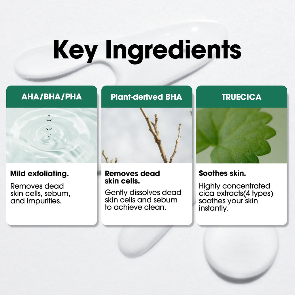 SOME BY MI AHA BHA PHA 30 Days Miracle Truecica Clear Pad – 70 Pads – Korean Exfoliating Centella Face Toner Pads – Gently Clears Impurities, Refines Pores & Smooths Skin Texture – Korean Skin Care