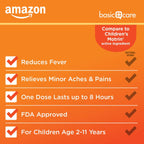 Amazon Basic Care Children's Ibuprofen Chewable Tablets 100 mg, Orange Flavor, Pain Reliever and Fever Reducer (NSAID), For Ages 2-11, 24 Count