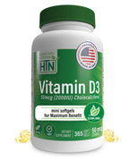 Health Thru Nutrition Vitamin D3 2000iu 365 Mini Softgels for Maximum Benefits | Year Supply | 50mcg Cholecalciferol | 3rd Party Tested | Non-GMO USP Grade in EVOO | Immune Health Support