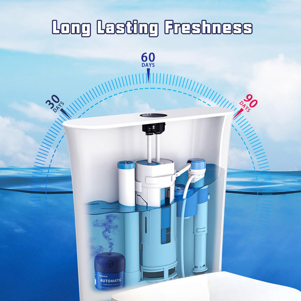 Toilet Bowl Cleaner, Automatic Long Lasting Continuous Toilet Bowl Cleaners, Bathroom Cleaner Prevent Stain Build Up Deep Clean,3 Bottles Septic Safe Toilet Bowl Tablets in Bottle Eucalyptus Scent