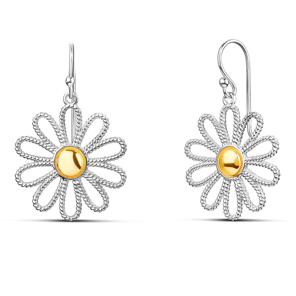 Milla Boho Earrings for Women Dangling, Daisy Earrings Shape