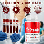 (2 Pack) Biosteady Blood Optimizer Capsules, Official Bio Steady Pills with All Natural Ingredients, Biosteady Advanced Health & Wellness Supplement with Maximum Strength Multivitamins (120 Capsules)