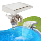 NICENICY Pool Waterfall for Above Ground Pools, Swimming Pool Waterfall Fountain, Smooth Flowing Pool Waterfall for Relaxation, Fits 1.2" to 4.7" Above-Ground Pool Frames