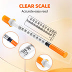 1ml Syringe with 30G 1/2-Inch(12.7mm), Individually Wrapped, 100-Pack Scientific Lab Syrings