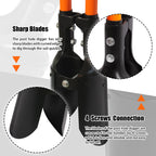 Nohovu Post Hole Digger, Heavy Duty with Fiberglass Handle, Carbon Steel Blades, 58 Inches, Orange & Black
