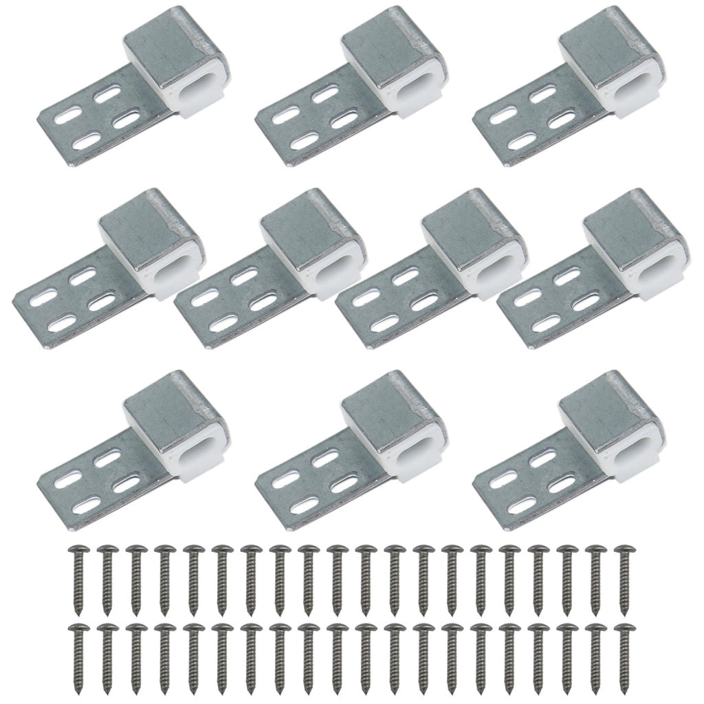 LXLVOUEG 10 PCS Couch Spring Clips Furniture Upholstery Spring Clips Repair Kit, Ek Clips S Clips Spring Clips for Chair Couch Sofa Replacement Parts(Included 40 Screws), 4 Holes, 15.7"x8.6"