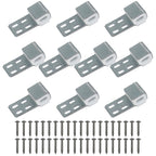 LXLVOUEG 10 PCS Couch Spring Clips Furniture Upholstery Spring Clips Repair Kit, Ek Clips S Clips Spring Clips for Chair Couch Sofa Replacement Parts(Included 40 Screws), 4 Holes, 15.7"x8.6"