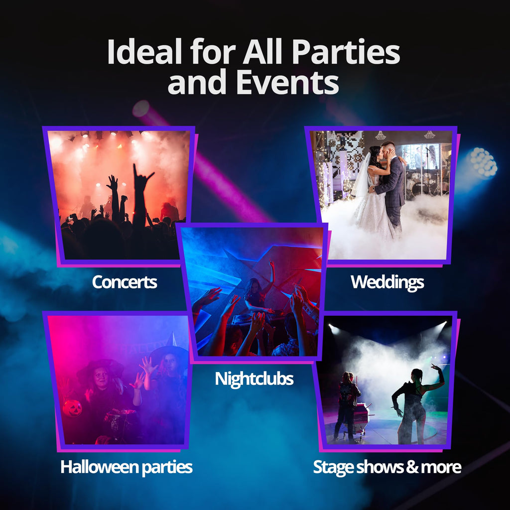 Fog Machine Liquid for Halloween Party and Events, Medium Density, 32oz
