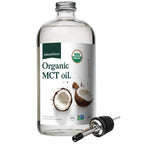Natural Force Organic MCT Oil – Pure Glass Bottle – Made from 100% Virgin Coconut Oil + Certified Keto, Paleo, Kosher, Vegan & Non-GMO – Lab Tested for Quality and Purity - 32 Ounce