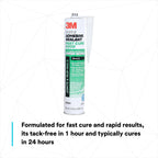 3M Marine Adhesive Sealant Fast Cure 4200 (06560) – Semi-Permanent Flexible Adhesive Sealant for Boats and RVs, White, Flexible Bonds, Underwater-Safe, 295 mL Cartridge