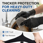 Schneider Medical Black Nitrile Exam Gloves, S, 5 Mil Disposable Gloves, Box of 50, Latex Free & Powder Free, for Medical, Cleaning, Food Prep