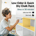Chalky Chicks All-in-One Chalk Paint for Furniture or Cabinet - 8 Fl Oz - Matte Finish Tuscany (Yellow) for Metal, Wood Furniture Paint - No Sanding All-in-One for Home Decor & Crafts, USA Made