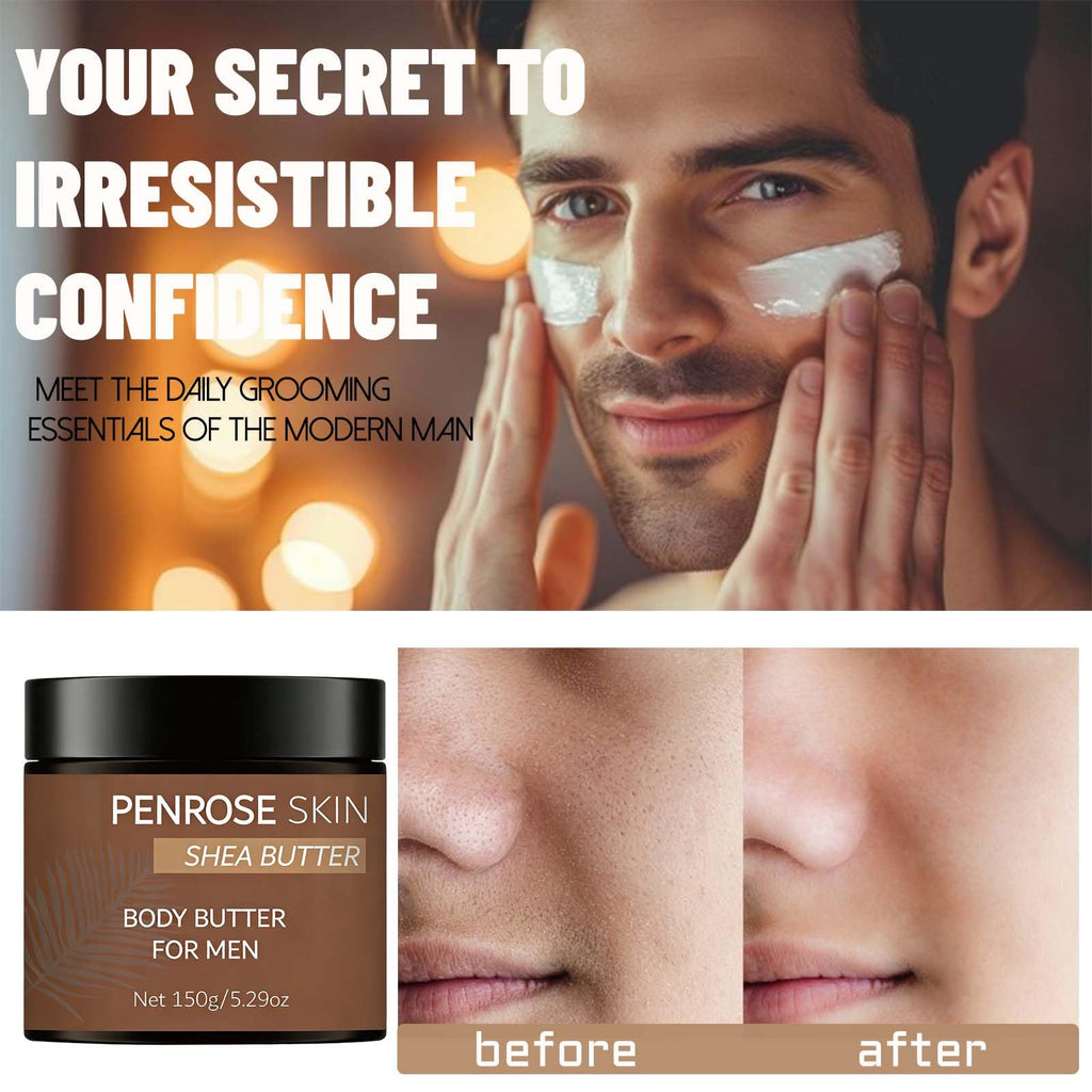 Body Butter, Penrose Skin Body Butter for Men, Scents Body Cream with Shea Butter, Cocoa Butter & Coconut Oil, Hydration That Hits & Long-Lasting Scent & Non-greasy (1 PCS)