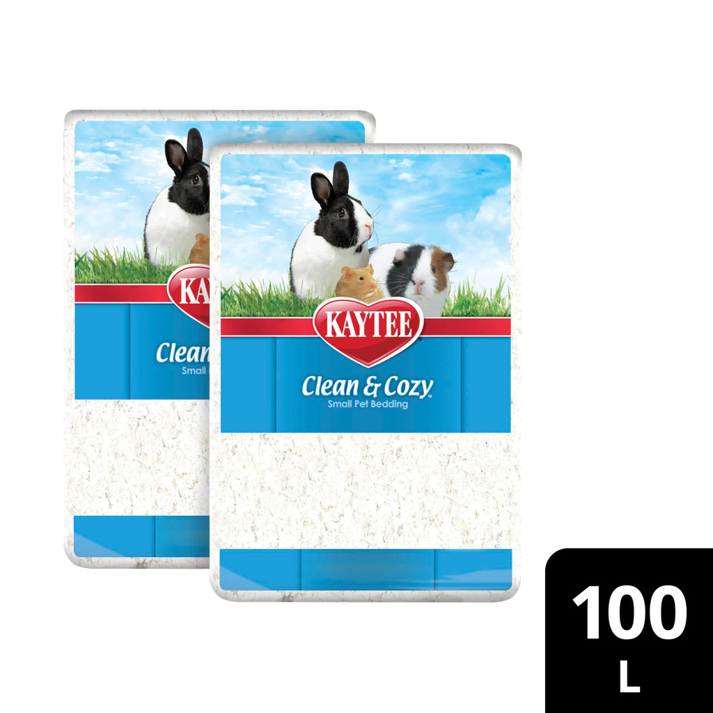 Kaytee Clean & Cozy Paper Bedding for Small Animals, White, 100 Liter