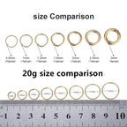 ORANGELOVE, 2pcs 20g 7mm Piercing Jewelry, Hypoallergenic Surgical Steel Earrings/Nose Rings for Tragus, Cartilage, Helix, Daith, Nipple, Belly, Lip, 20 Gauge, Clicker Closure, Silver, 20.0g