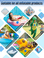Aulock 2.8ft x 2ft Large Clear Pool Liner Repair Patch - Self-Adhesive Vinyl Patch Kit for In-Ground or Above Ground Pools Inflatable Swimming Pools, Blue