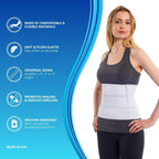NYOrtho Post Surgery Abdominal Binder (Fits 45¨ - 60¨) - 6" Height, 2 Panel Waist Support Belt for Men & Women - Postpartum Belly Band - Tummy Tuck Compression Garment - MADE IN USA
