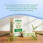 Caboo Tree Free Facial Tissue Paper, Tree Free, Eco Friendly 3 Ply Tissue Flat Box - 120 Sheets Per Box, Total of 4 Boxes, 480 Total Tissues