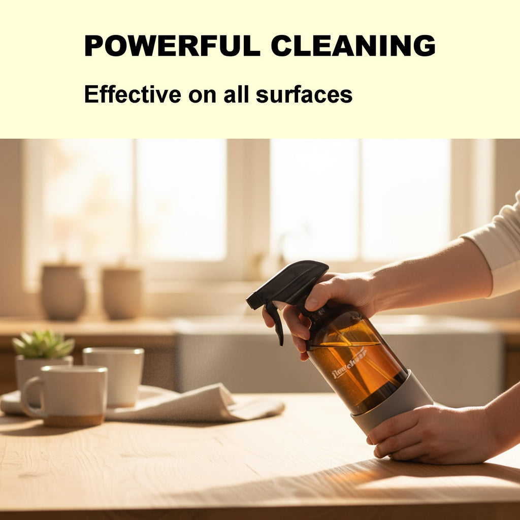 flowcheer Multi-Purpose Cleaner Starter Kit-Lemon Scent all purpose cleaner concentrate,cleaning tablets (6 Refill tablets) with Reusable Spray Bottle Multi-Surface Cleaner, 6x17fl oz